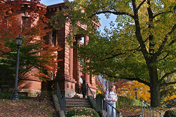 Students walking outside. Links to Tangible Personal Property