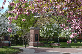 Allegheny sign during spring time. Link to Life Stage Gift Planner Ages 60-70 Situations.